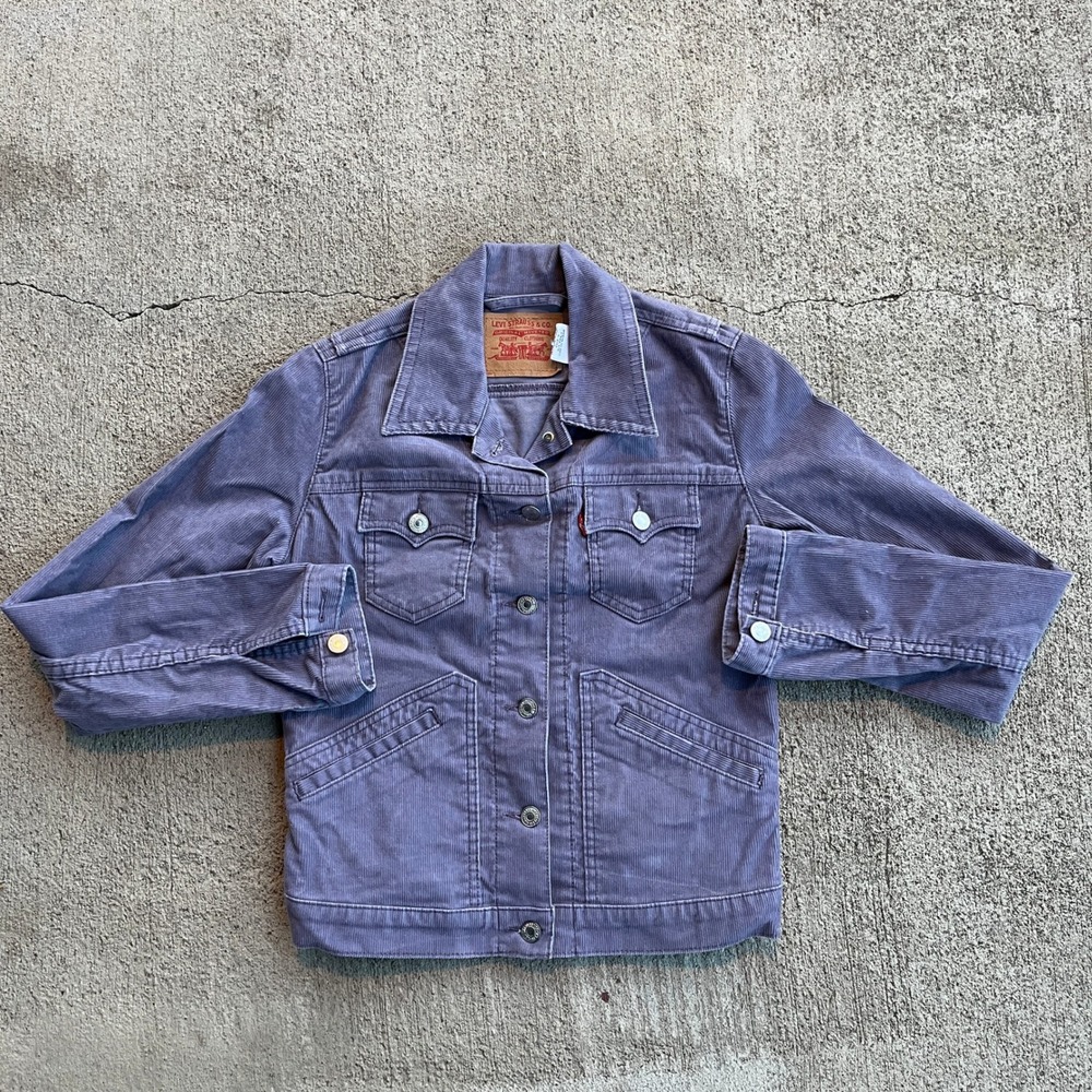 Levi Strauss Corduroy Trucker Jacket Purple Medium Junior Girls‎